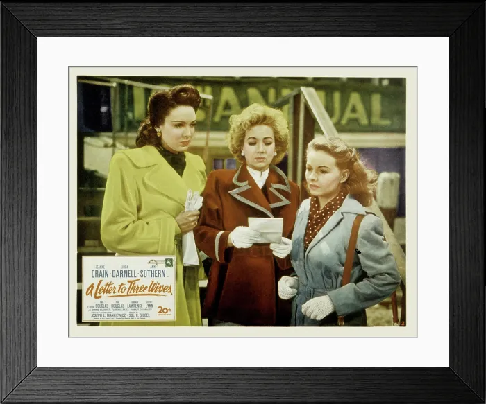 Framed Print : A LETTER TO THREE WIVES, Linda Darnell, Ann Sothern, Jeanne Crain, 1949, TM and Copyright (c) 20th Century Fox Film Corp. All rights reserved. Courtesy: Everett Collection