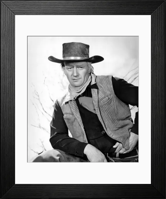 Framed Print : John Wayne in costume for RED RIVER, 1948