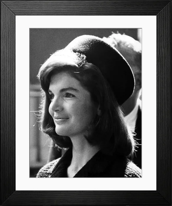 Framed Print : Jacqueline Kennedy, joins the President in greeting Ethiopian Emperor Haile Selassie at Union Station in Washington DC. October 1, 1963. Courtesy: CSU Archives / Everett Collection