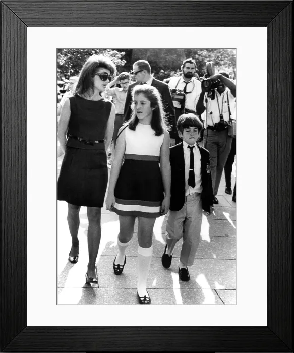 Framed Print : Jacqueline Kennedy, Caroline Kennedy, John F. Kennedy Jr. 6 / 6 / 69, at Arlington National Cemetery. Courtesy: CSU Archives / Everett Collection Framed Print : Jacqueline Kennedy, Caroline Kennedy, John F. Kennedy Jr. 6 / 6 / 69, at Arlington National Cemetery. Courtesy: CSU Archives / Everett Collection
