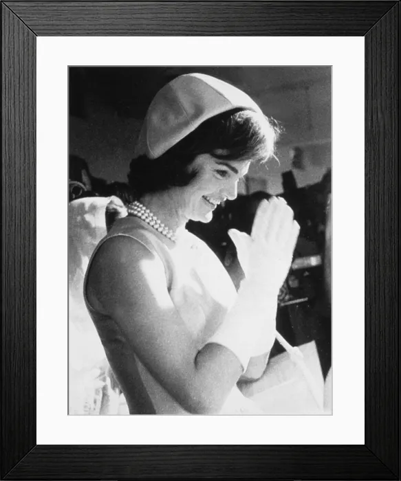 Framed Print : JACQUELINE KENNEDY visiting a children's hospital in New Delhi, India, 3 / 13 / 62.. Courtesy: CSU Archives / Everett Collection Framed Print : JACQUELINE KENNEDY visiting a children's hospital in New Delhi, India, 3 / 13 / 62.. Courtesy: CSU Archives / Everett Collection