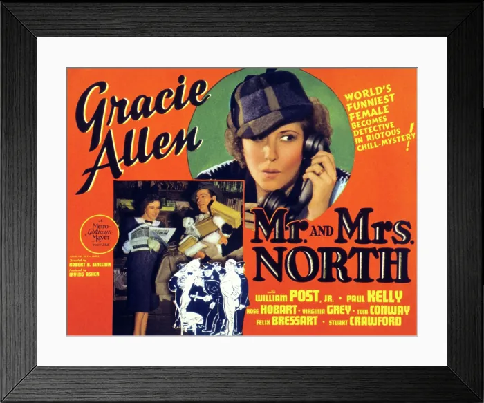 Framed Print : MR. AND MRS. NORTH, Gracie Allen, William Post, Jr. 1942 Framed Print : MR. AND MRS. NORTH, Gracie Allen, William Post, Jr. 1942