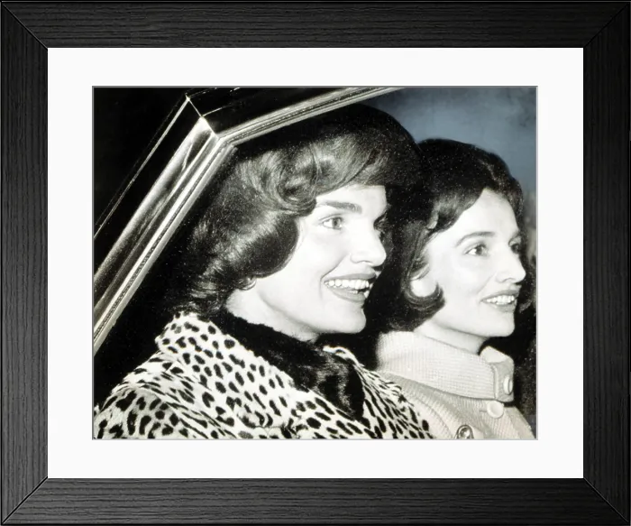 Framed Print : Jacqueline Kennedy and her sister Lee Radziwill, March 9, 1962 Framed Print : Jacqueline Kennedy and her sister Lee Radziwill, March 9, 1962