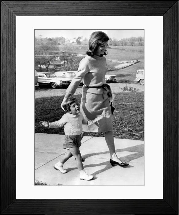 Framed Print : John F. Kennedy Jr. Jacqueline Kennedy, arriving at the Catholic Church of St. Stephen the Martyr, October 27, 1963.. Courtesy: CSU Archives / Everett Collection Framed Print : John F. Kennedy Jr. Jacqueline Kennedy, arriving at the Catholic Church of St. Stephen the Martyr, October 27, 1963.. Courtesy: CSU Archives / Everett Collection