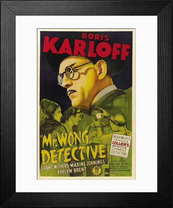 Framed Print : MR. WONG, DETECTIVE, Evelyn Brent, Boris Karloff, 1938 Framed Print : MR. WONG, DETECTIVE, Evelyn Brent, Boris Karloff, 1938