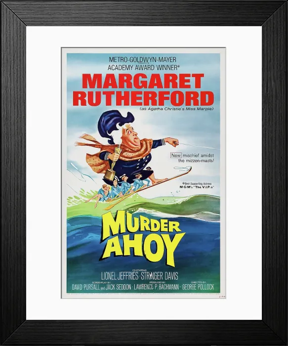 Framed Print : MURDER AHOY, US poster art, Margaret Rutherford, 1964 Framed Print : MURDER AHOY, US poster art, Margaret Rutherford, 1964