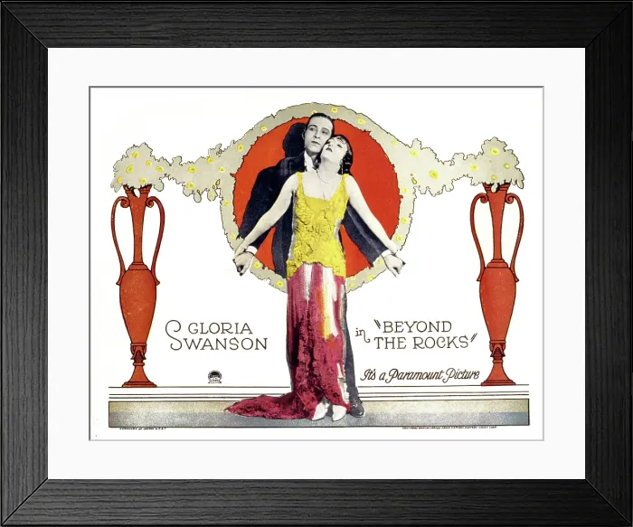 Framed Print : BEYOND THE ROCKS, Rudolph Valentino, Gloria Swanson, 1922 Framed Print : BEYOND THE ROCKS, Rudolph Valentino, Gloria Swanson, 1922