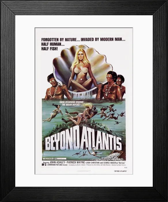 Framed Print : BEYOND ATLANTIS, US poster art, 1973