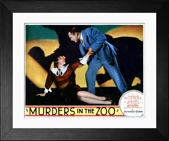 Framed Print : MURDERS IN THE ZOO, from left, Kathleen Burke, Lionel Atwill, 1933 Framed Print : MURDERS IN THE ZOO, from left, Kathleen Burke, Lionel Atwill, 1933