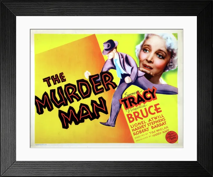 Framed Print : THE MURDER MAN, Spencer Tracy, Virginia Bruce, 1935 Framed Print : THE MURDER MAN, Spencer Tracy, Virginia Bruce, 1935