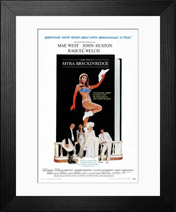 Framed Print : MYRA BRECKINRIDGE, US poster, bottom from left, John Huston, Raquel Welch (and top center), Mae West, Rex Reed, 1970, TM and Copyright 20th Century Fox Film Corporation Framed Print : MYRA BRECKINRIDGE, US poster, bottom from left, John Huston, Raquel Welch (and top center), Mae West, Rex Reed, 1970, TM and Copyright 20th Century Fox Film Corporation