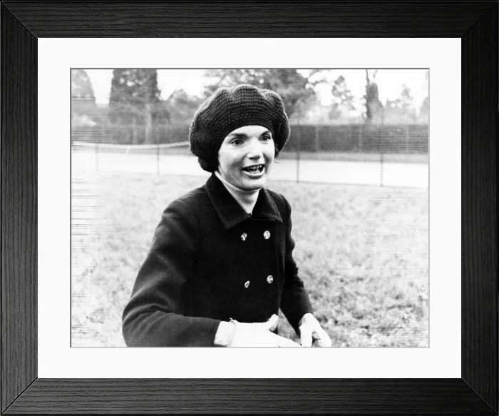 Framed Print : Jacqueline Kennedy Onassis on the grounds of Turville Grange, United Kingdom, November 17, 1968
