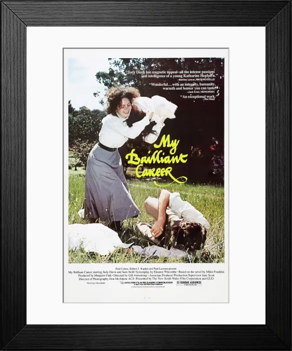 Framed Print : MY BRILLIANT CAREER, US poster art, from left: Judy Davis, Sam Neill, 1979, Analysis Film Releasing / courtesy Everett Collection Framed Print : MY BRILLIANT CAREER, US poster art, from left: Judy Davis, Sam Neill, 1979, Analysis Film Releasing / courtesy Everett Collection