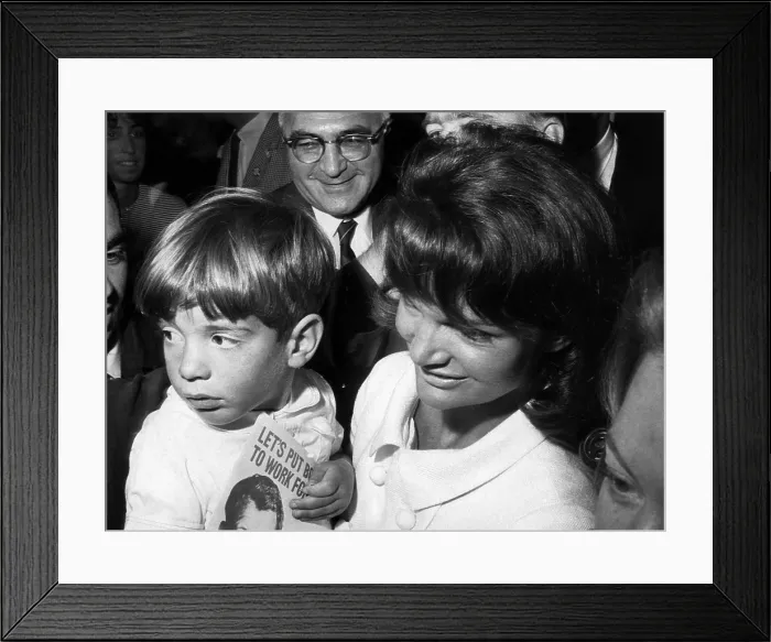 Framed Print : John F. Kennedy Jr. and Jacqueline Kennedy, at Robert Kennedy's political headquarters in New York. September 15, 1964. Courtesy: CSU Archives / Everett Collection Framed Print : John F. Kennedy Jr. and Jacqueline Kennedy, at Robert Kennedy's political headquarters in New York. September 15, 1964. Courtesy: CSU Archives / Everett Collection