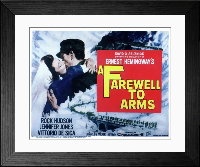Framed Print : A FAREWELL TO ARMS, Jennifer Jones, Rock Hudson, 1957, TM and Copyright 20th Century Fox Film Corp. All rights reserved. Courtesy: Everett Collection Framed Print : A FAREWELL TO ARMS, Jennifer Jones, Rock Hudson, 1957, TM and Copyright 20th Century Fox Film Corp. All rights reserved. Courtesy: Everett Collection