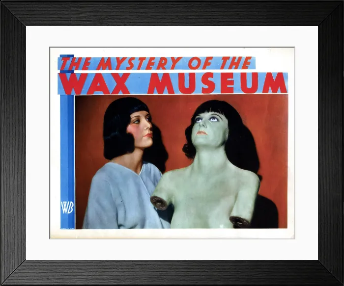 Framed Print : MYSTERY OF THE WAX MUSEUM, Joan Gale, with her wax effigy, 1933