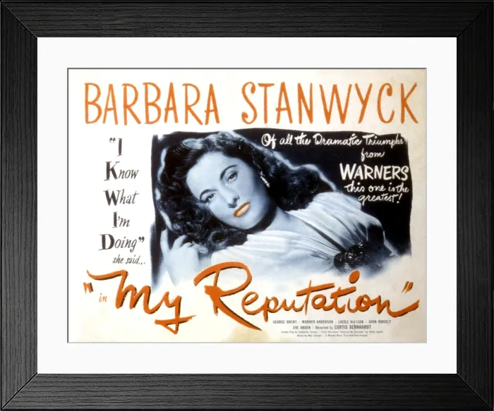 Framed Print : MY REPUTATION, Barbara Stanwyck, 1946 Framed Print : MY REPUTATION, Barbara Stanwyck, 1946