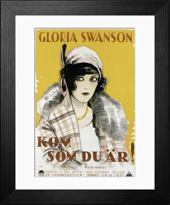 Framed Print : FINE MANNERS, (aka KOM SOM DU AR!), Gloria Swanson, 1926