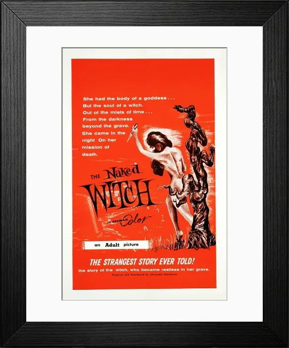 Framed Print : THE NAKED WITCH, US poster, 1961 Framed Print : THE NAKED WITCH, US poster, 1961