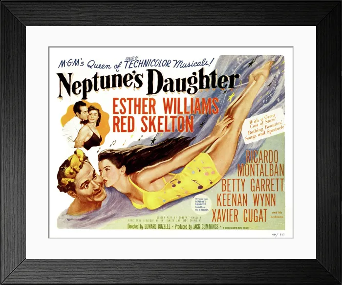 Framed Print : NEPTUNE'S DAUGHTER, Ricardo Montalban, Red Skelton, Esther Williams, 1949