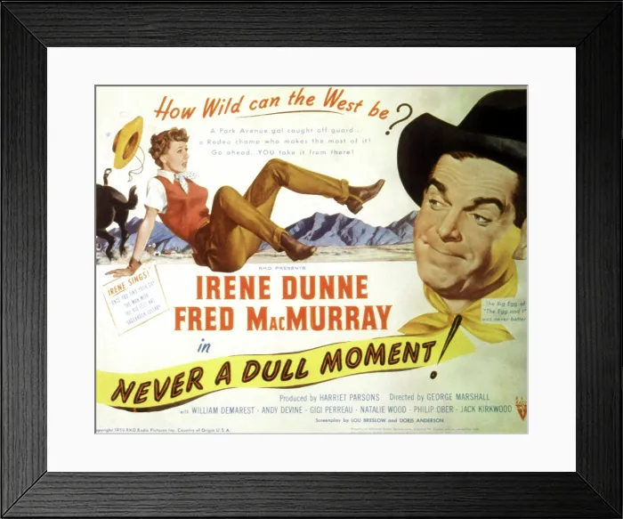 Framed Print : NEVER A DULL MOMENT, Irene Dunne, Fred MacMurray, 1950