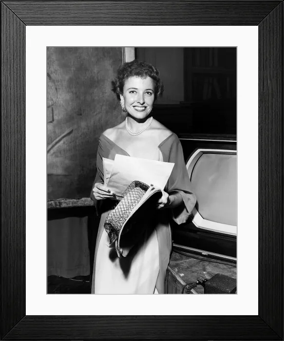 Framed Print : Laraine Day, on the set of her talk show, 1951 Framed Print : Laraine Day, on the set of her talk show, 1951