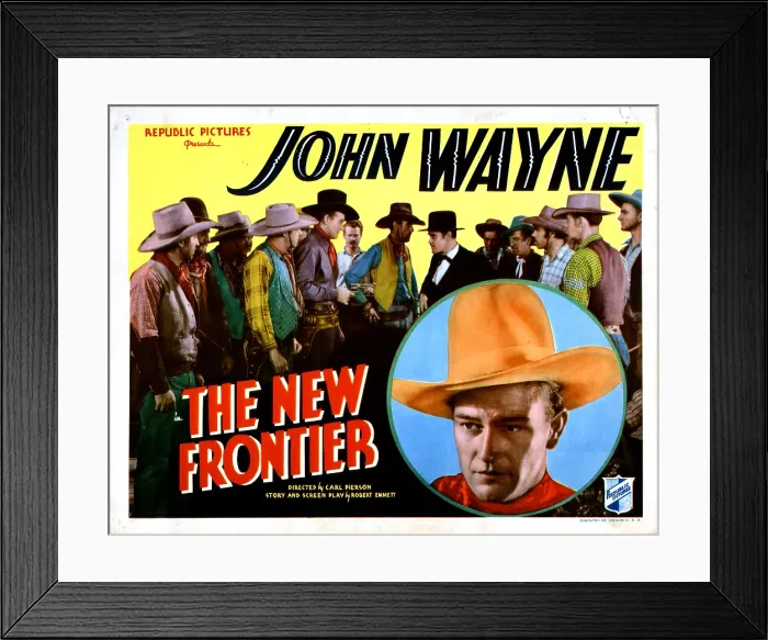 Framed Print : THE NEW FRONTIER, John Wayne, 1935
