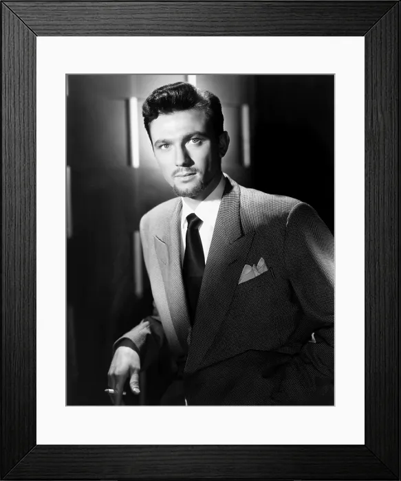 Framed Print : Laurence Harvey, wearing the goatee he grew for KING RICHARD AND THE CRUSADERS, 1954