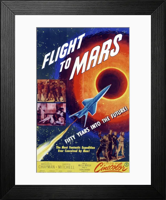 Framed Print : FLIGHT TO MARS, 1951, poster art Framed Print : FLIGHT TO MARS, 1951, poster art