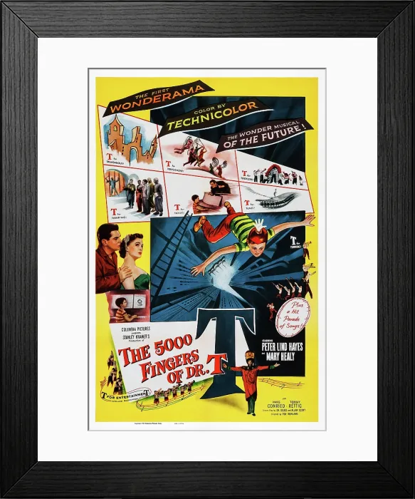 Framed Print : THE 5000 FINGERS OF DR. T, US poster art, Peter Lind Hayes, Mary Healy, Tommy Rettig, 1953