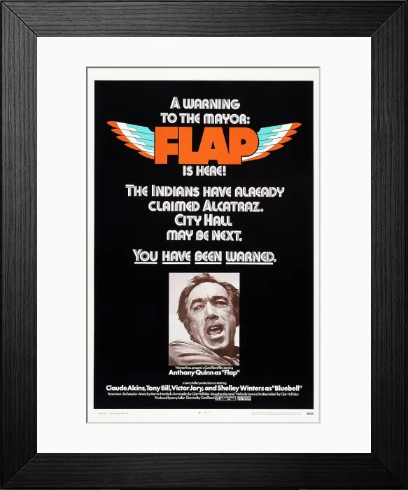 Framed Print : FLAP, US poster art, Anthony Quinn, 1970 Framed Print : FLAP, US poster art, Anthony Quinn, 1970