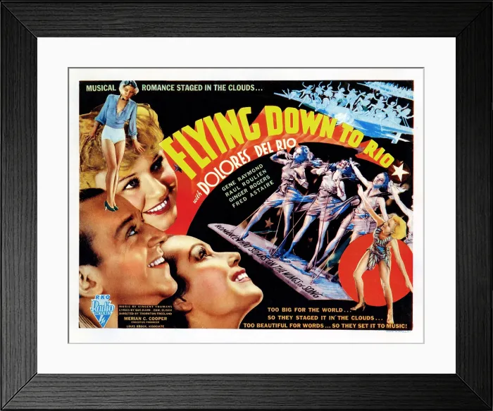 Framed Print : FLYING DOWN TO RIO, Fred Astaire, Ginger Rogers, Dolores Del Rio, 1933
