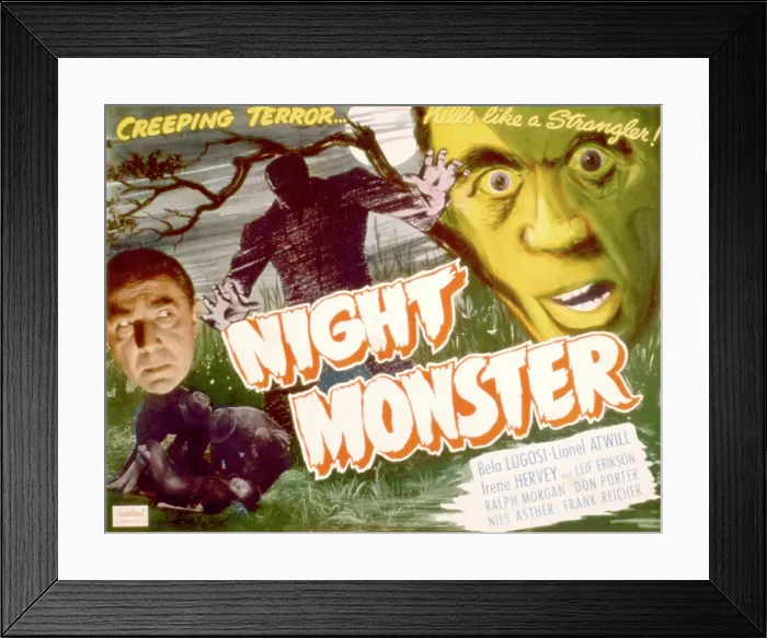 Framed Print : NIGHT MONSTER, Bela Lugosi, 1942