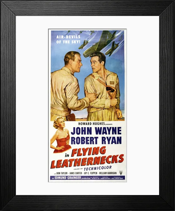 Framed Print : FLYING LEATHERNECKS, John Wayne, Robert Ryan, Janis Carter, 1951