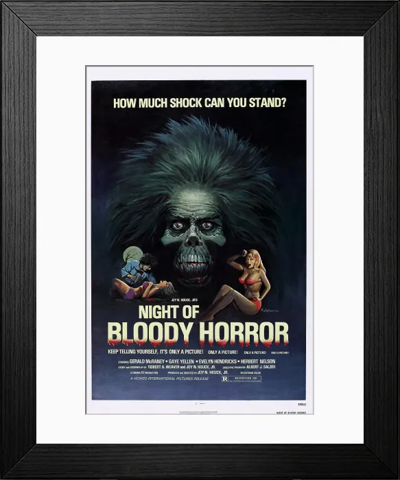Framed Print : NIGHT OF BLOODY HORROR, US poster art, Gerald McRaney, 1969