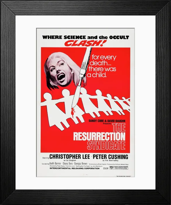 Framed Print : NOTHING BUT THE NIGHT, (aka THE RESSURECTION SYNDICATE), US poster, Diana Dors, 1973