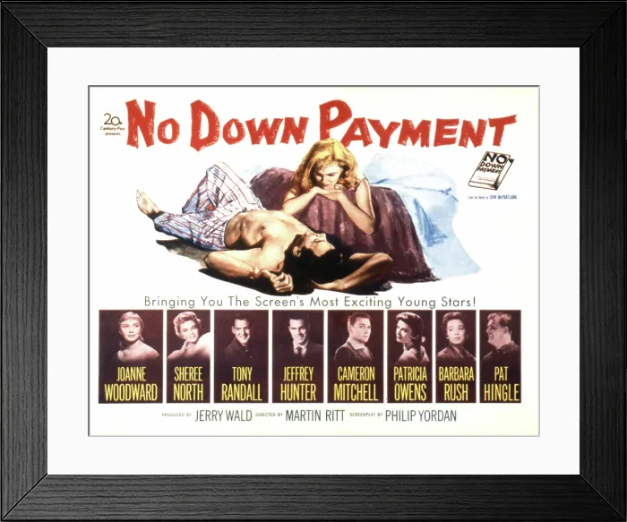 Framed Print : NO DOWN PAYMENT, Joanne Woodward, Sheree North, Tony Randall, Jeffrey Hunter, Cameron Mitchell, Patricia Owens, Barbara Rush, Pat Hingle, 1957