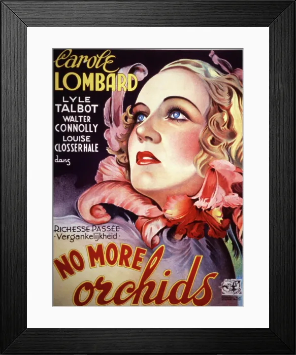 Framed Print : NO MORE ORCHIDS, Carole Lombard, 1932