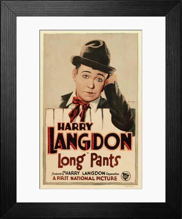 Framed Print : LONG PANTS, Harry Langdon on window card, 1927 Framed Print : LONG PANTS, Harry Langdon on window card, 1927