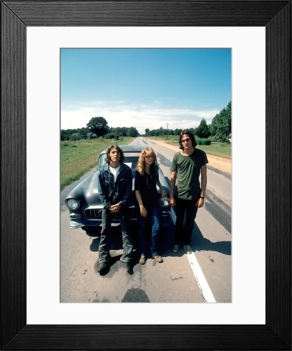 Framed Print : TWO-LANE BLACKTOP, from left: Dennis Wilson, Laurie Bird, James Taylor, 1971 twolaneblacktop1971-fsct012(twolaneblacktop1971-fsct012) Framed Print : TWO-LANE BLACKTOP, from left: Dennis Wilson, Laurie Bird, James Taylor, 1971 twolaneblacktop1971-fsct012(twolaneblacktop1971-fsct012)