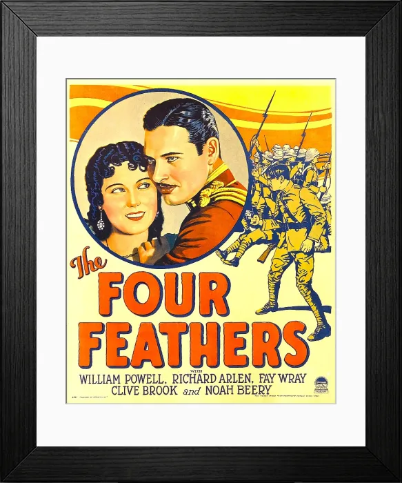 Framed Print : FOUR FEATHERS, from left: Fay Wray, Richard Arlen on window card, 1929 Framed Print : FOUR FEATHERS, from left: Fay Wray, Richard Arlen on window card, 1929