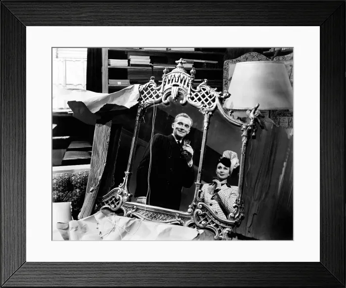 Framed Print : DEAD OF NIGHT, from left: Ralph Michael, Googie Withers, segment The Haunted Mirror, 1945 deadofnight1945-fsct006(deadofnight1945-fsct006) Framed Print : DEAD OF NIGHT, from left: Ralph Michael, Googie Withers, segment The Haunted Mirror, 1945 deadofnight1945-fsct006(deadofnight1945-fsct006)