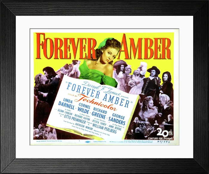 Framed Print : FOREVER AMBER, Linda Darnell, 1947. TM and Copyright (c) 20th Century Fox Film Corp. All rights reserved