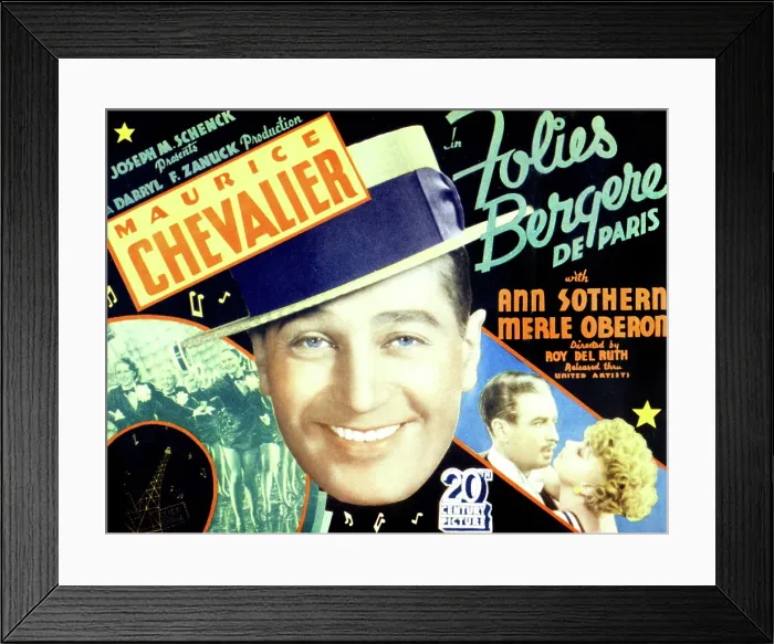 Framed Print : FOLIES BERGERE DE PARIS, (aka FOLIES BERGERE), Maurice Chevalier, Ann Sothern, 1935, TM and copyright 20th Century Pictures. All rights reserved / Courtesy: Everett Collection Framed Print : FOLIES BERGERE DE PARIS, (aka FOLIES BERGERE), Maurice Chevalier, Ann Sothern, 1935, TM and copyright 20th Century Pictures. All rights reserved / Courtesy: Everett Collection