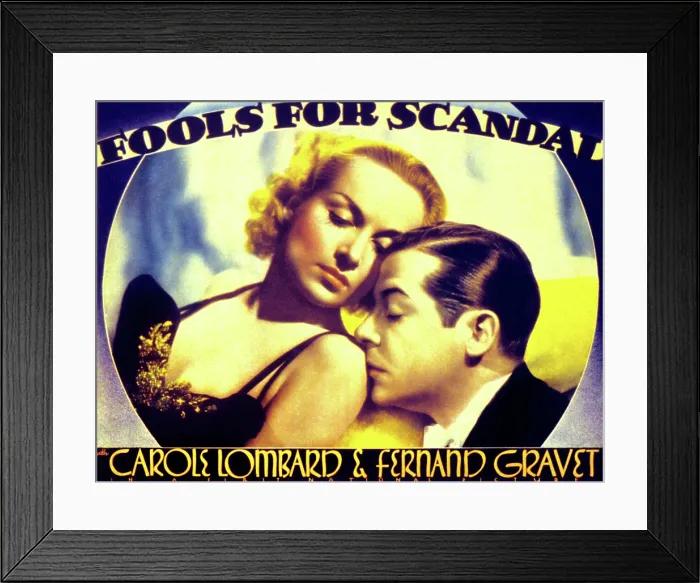 Framed Print : FOOLS FOR SCANDAL, Carole Lombard, Fernand Gravet, 1938 Framed Print : FOOLS FOR SCANDAL, Carole Lombard, Fernand Gravet, 1938