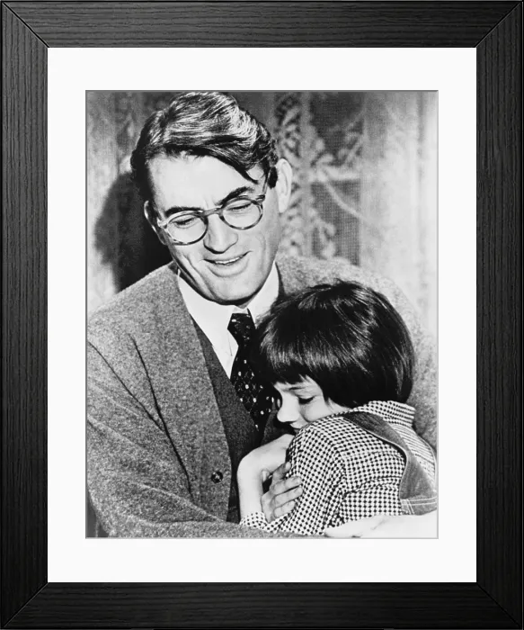 Framed Print : TO KILL A MOCKINGBIRD, from left: Gregory Peck, Mary Badham, 1962, tokillamockingbird1962-fsct07(tokillamockingbird1962-fsct07)
