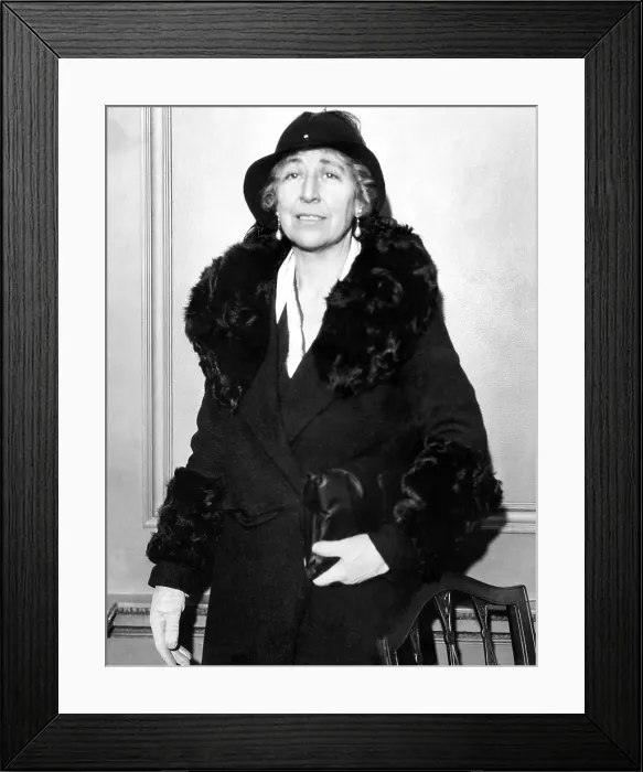 Framed Print : First female member of the U.S. House of Representatives, Jeannette Rankin, (1880-1973), c. 1932.. Courtesy: CSU Archives / Everett Collection Framed Print : First female member of the U.S. House of Representatives, Jeannette Rankin, (1880-1973), c. 1932.. Courtesy: CSU Archives / Everett Collection