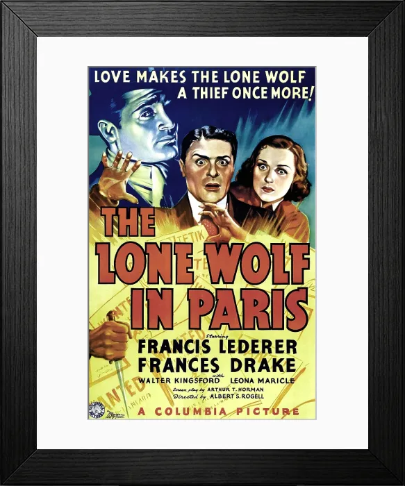 Framed Print : THE LONE WOLF IN PARIS, left, Francis Lederer; right, Frances Drake, 1938 Framed Print : THE LONE WOLF IN PARIS, left, Francis Lederer; right, Frances Drake, 1938