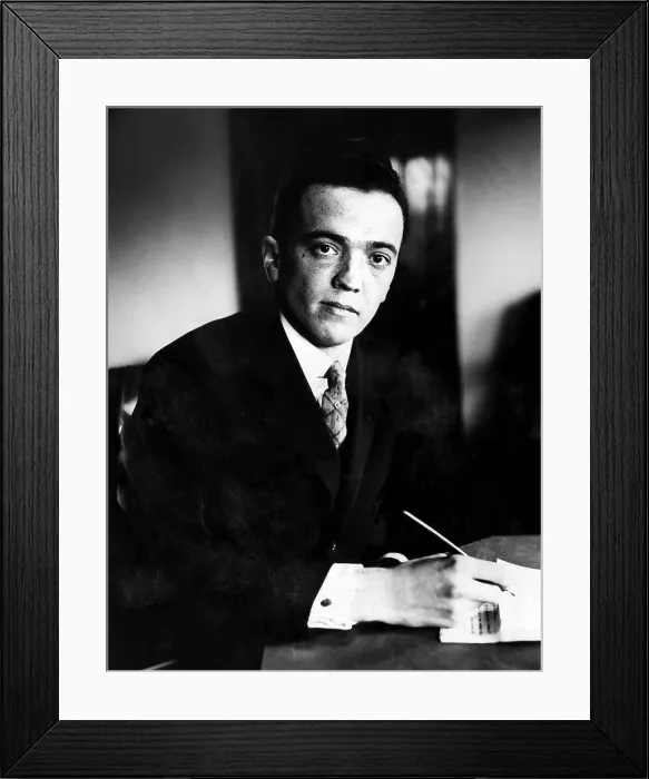 Framed Print : J. Edgar Hoover, founder of the Federal Bureau of Investigation at his desk in the department of Justice. December 22, 1924. Courtesy CSU Archives / Everett Collection Framed Print : J. Edgar Hoover, founder of the Federal Bureau of Investigation at his desk in the department of Justice. December 22, 1924. Courtesy CSU Archives / Everett Collection