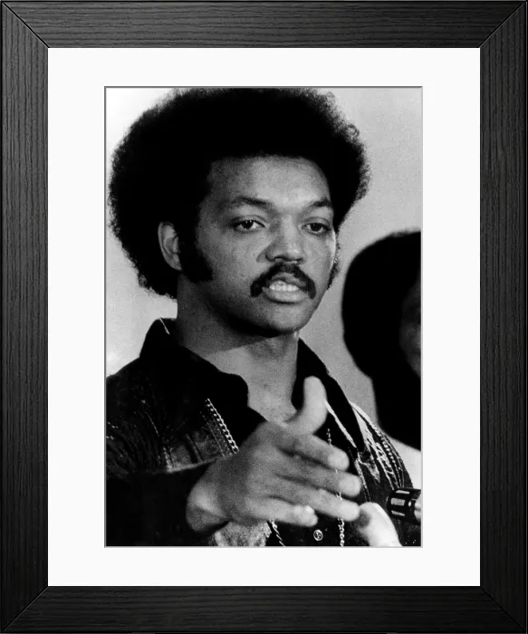 Framed Print : Reverend Jesse Jackson at his press conference calling for the resignation of the Cook County State Attorney